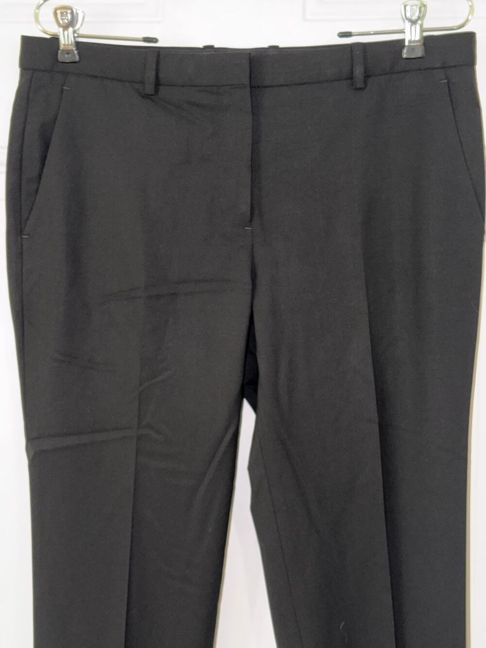 Theory Women’s Black Wool/Poly Dress Pants Sz 8 Straight Leg Hartsdale B